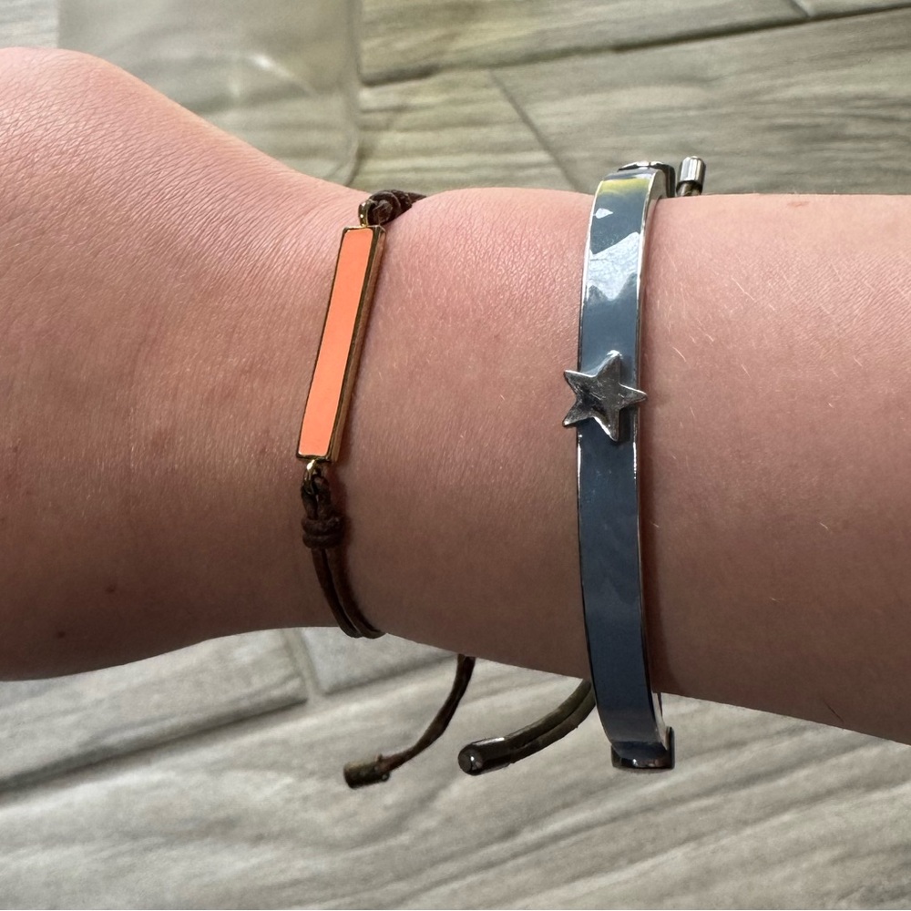 Fossil Blue and Brown Bracelet Duo